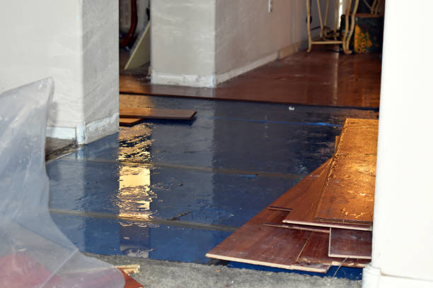 Professional Storm Water Damage Restoration technician working in Melville, RI